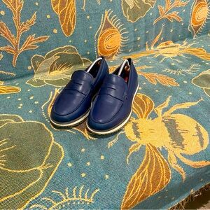 Prada men shoes dressy loafers navy blue size 10